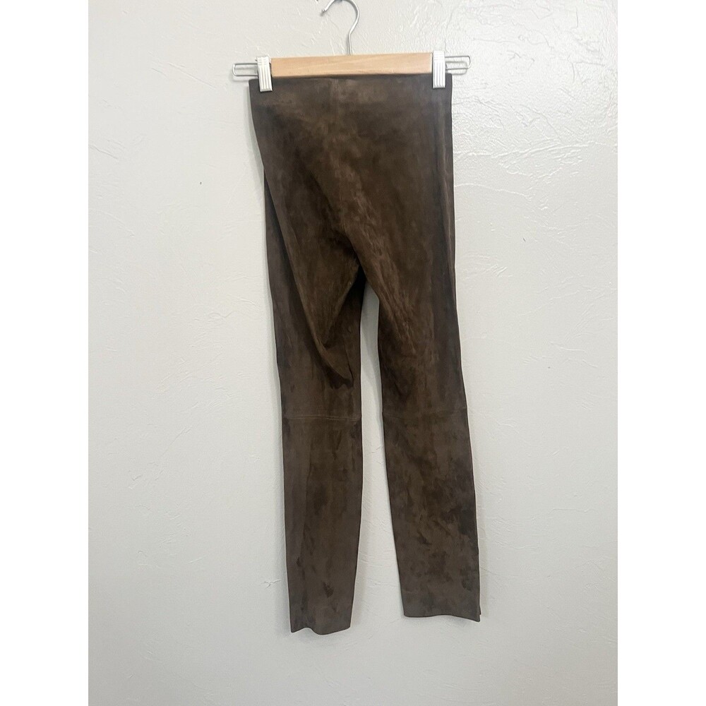 Vince  Size XXS 0  XS 100% Lamb Leather Brown Pants Slit Luxury $499 Designer - Picture 9 of 10